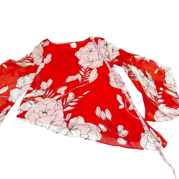 Chico’s Multicolor Floral Contemporary Asymmetrical Bold & Breezy Tunic, 0P=S/4P - Picture 14 of 16